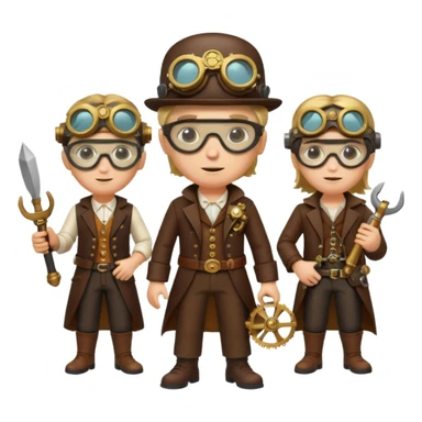 Steampunk Inventors sticker