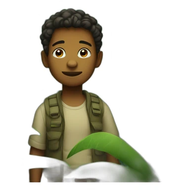 Lost boy in jungle sticker