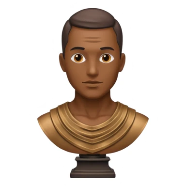 metal painted man bust sticker