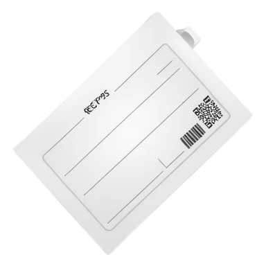 white receipt sticker