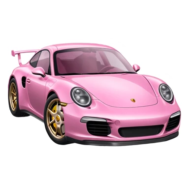 Roze Porsche sticker