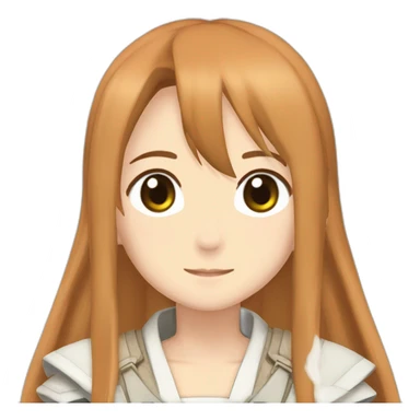Asuna from sword art online avec uniquement des vêtement qui recouvre le ventre sticker