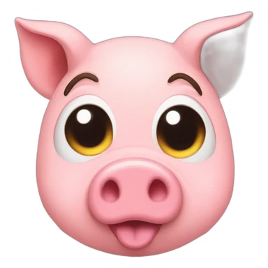 Pig that like anime sticker
