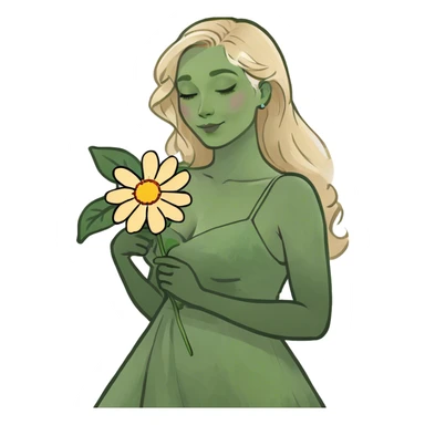 Curvy, blonde , sfw intimate pose  sticker