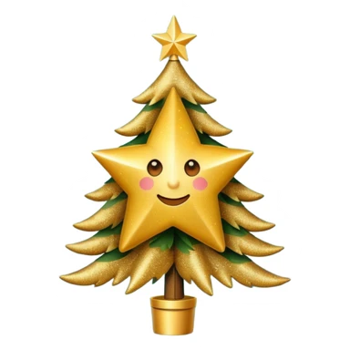a star on a Christmas tree   sticker