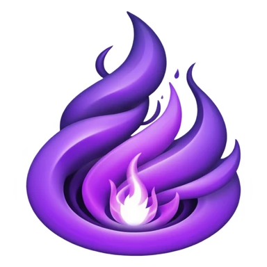 Wicked purple flames sticker
