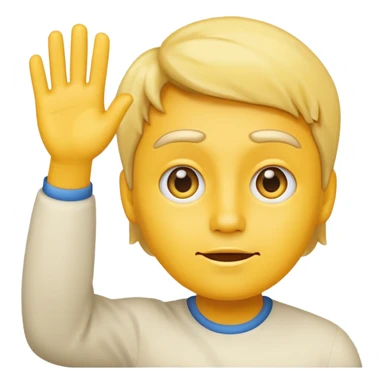 concerned yellow facial emoji waving hi  sticker