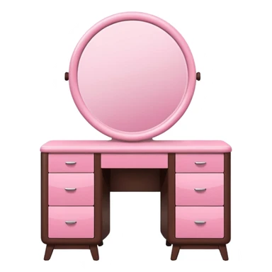 pink and brown modern vanity sticker