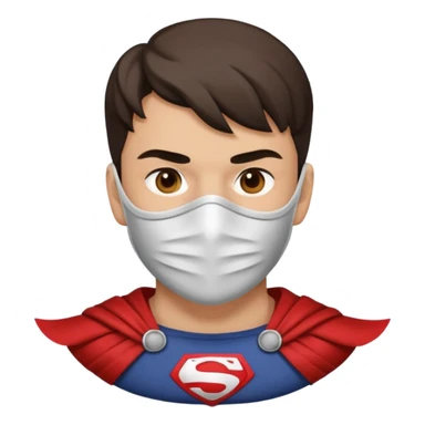 “hero with half-face mask sticker