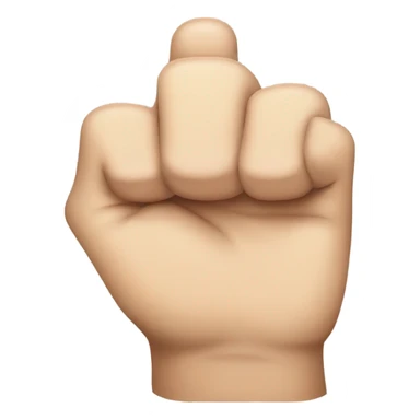 a fist looking up with index and pinky fingers extended sticker