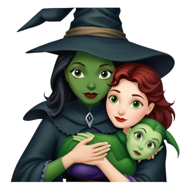 Dorothy hugging the wicked witch sticker