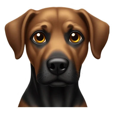 Chien noir avec des yeux brun sticker