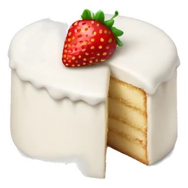 white strawberry cake sticker