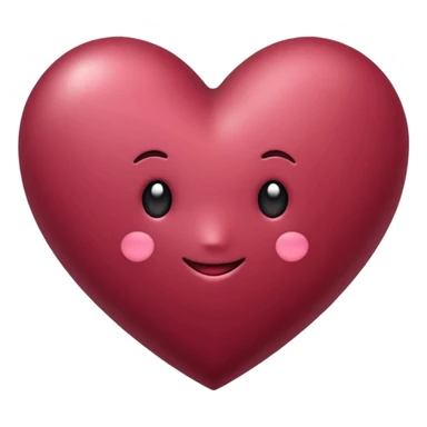 Corazón de color vinotinto sticker