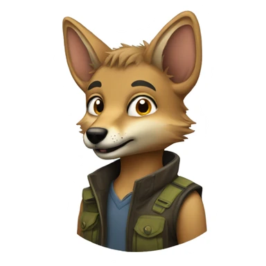 furry male jackal sticker
