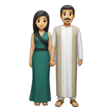 Arab asian and italian standing together sticker