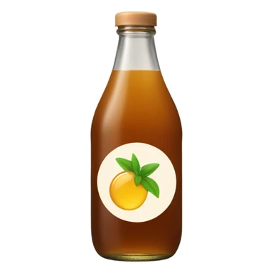 Brown bottle of kombucha sticker