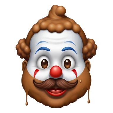 Poop clown sticker