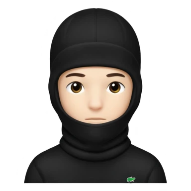  boy lacoste balaclava black lacoste sticker