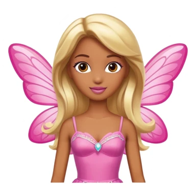 brown skin blonde barbie fairy  sticker