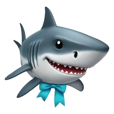 Shark with a bow tie sticker