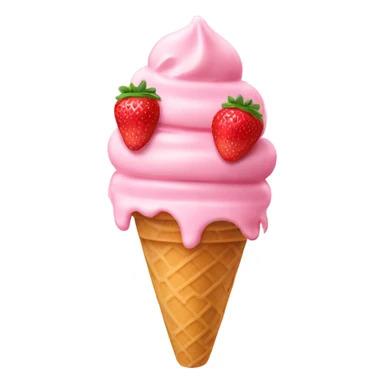 strawberry ice cream sticker