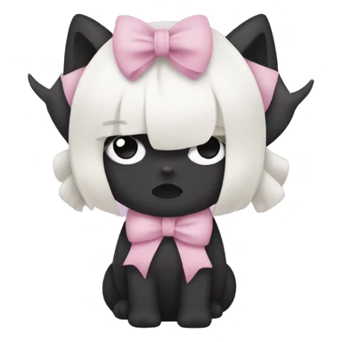 kuromi with bow  sticker