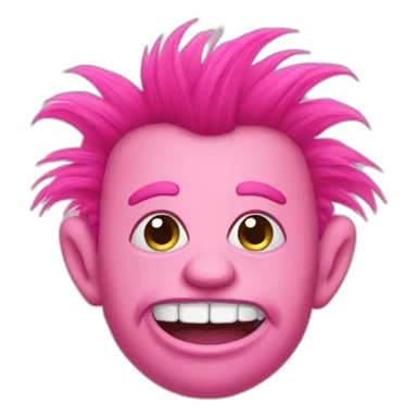 Pink troll with lashes sticker