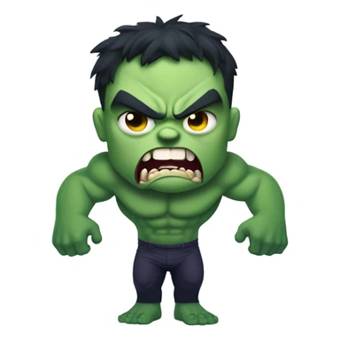 Hulk as ghost vampire angry sticker
