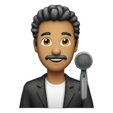 Hombre con microfono  sticker