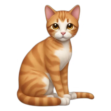 Cat with crop top sticker