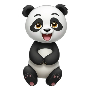 happy animal panda sticker