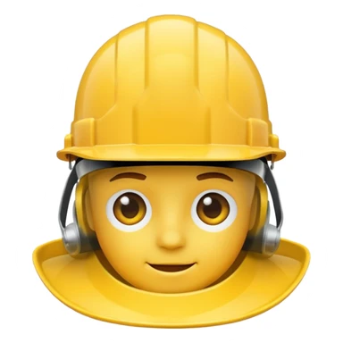 construction hat without guy, front facing transparent sticker
