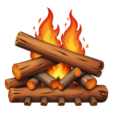 camp fireplace sticker