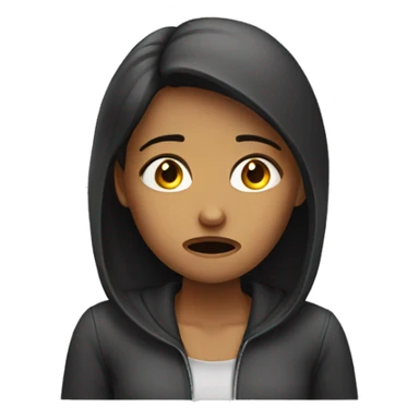 girl stressing sticker