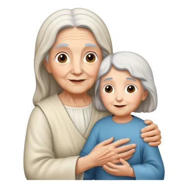 Grandma with Jesus  sticker