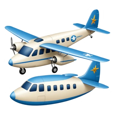 paloma blanca de la paz junto a un avión Bimotor sticker