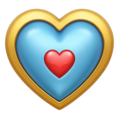 corazon celeste con destellos sticker