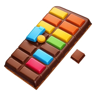 Chocolate bar multy colors sticker