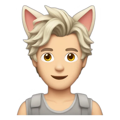 Harry Styles with cat ears  sticker