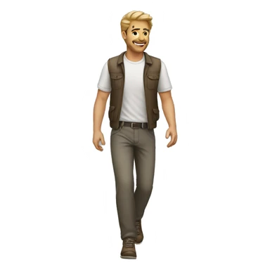 man strolling sticker