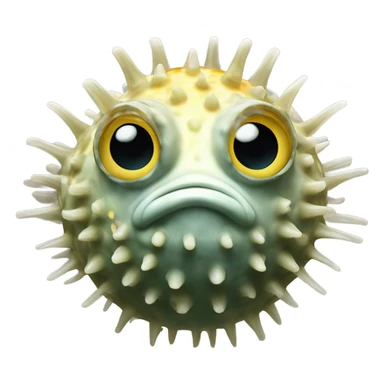 puffer fish with eyelashes  sticker