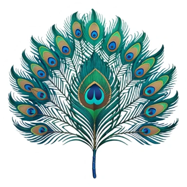 Create an emoji of peacock feather sticker