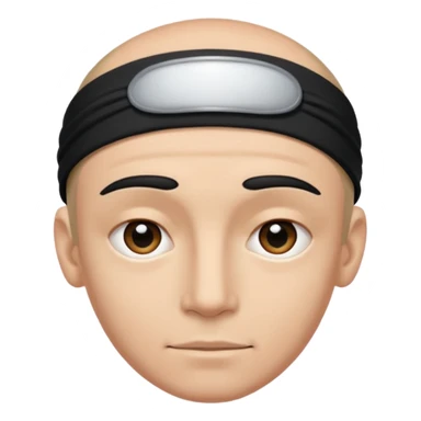 necesito la cara de un hombre con una vincha de color negro en la frente. la vincha tiene que ser angosta y tiene que estar en la frente del hombre, arriba de los ojos y abajo del pelo. sticker