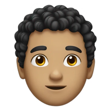 Guy with curly black hair and long lashes sticker