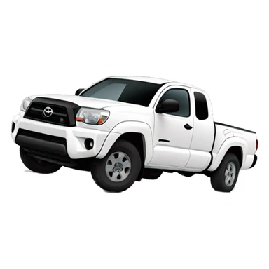 extended cab white 2009 toyota tacoma style pick up truck with black tires sticker