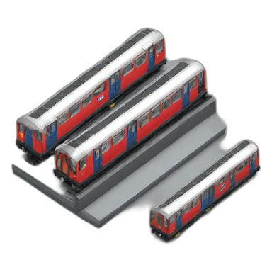 isometric London tube train sticker