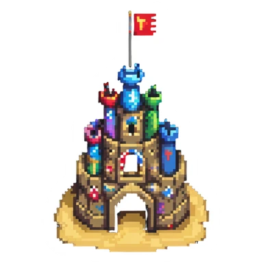 sand castle simple design sticker