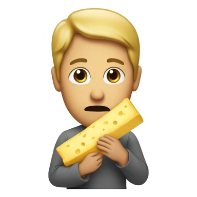 Someone eating, a whole stick of butter in their eyes are wide, really really wide ￼ sticker