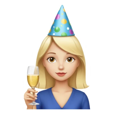 Blonde party girl sticker